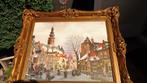 Olieverfschilderij op doek in klassieke lijst, Antiek en Kunst, Ophalen