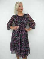 *Abfab Vintage Print Jurk 40*, Maat 38/40 (M), Zwart, Ophalen of Verzenden, Zo goed als nieuw