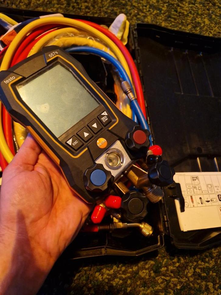 Testo 557s digitale manifold – één keer gebruikt, complete s, Doe-het-zelf en Verbouw, Meetapparatuur, Zo goed als nieuw, Ophalen of Verzenden