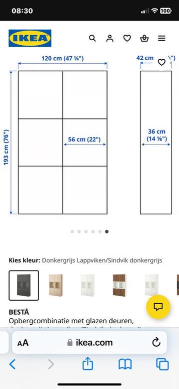 Besta kast Ikea te koop - afbeelding 2