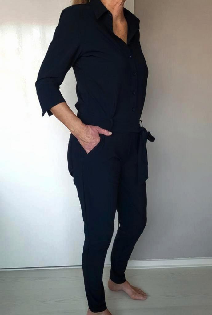 Studio Anneloes Angelique jumpsuit S Travelstof Zwart, Kleding | Dames, Jumpsuits, Zo goed als nieuw, Maat 36 (S), Zwart, Ophalen of Verzenden