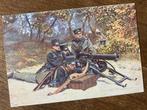 Ansichtkaart Mitrailleur in vuurstelling., Ophalen of Verzenden, Landmacht, Nederland, Foto of Poster