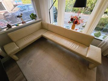 Leren Eethoekbank 298x198cm beschikbaar voor biedingen