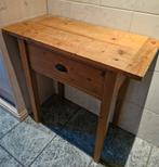 Grenen tafeltje met lade, Huis en Inrichting, Tafels | Sidetables, Ophalen, Gebruikt, 50 tot 100 cm, 25 tot 50 cm