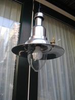 TE KOOP DRIE MOOIE ALUMINIUM KAMER HANGLAMPEN, Ophalen of Verzenden, Zo goed als nieuw, Minder dan 50 cm