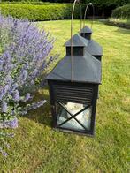 Oude lantaarns 83 cm hoog, 38 cm vierkant., Tuin en Terras, Buitenverlichting, Ophalen of Verzenden