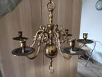 Prachtige antieke koperen bolkroonluchter, Ophalen, Gebruikt, Overige materialen, Antiek