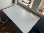 Witte Buro met Zwarte Poten - 80x120x76 cm, Ophalen, Kunststof, 100 tot 150 cm, 75 cm of meer