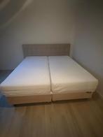 Bed 180x200 met matras en frame, Beige, Tweepersoons, Ophalen of Verzenden, Zo goed als nieuw