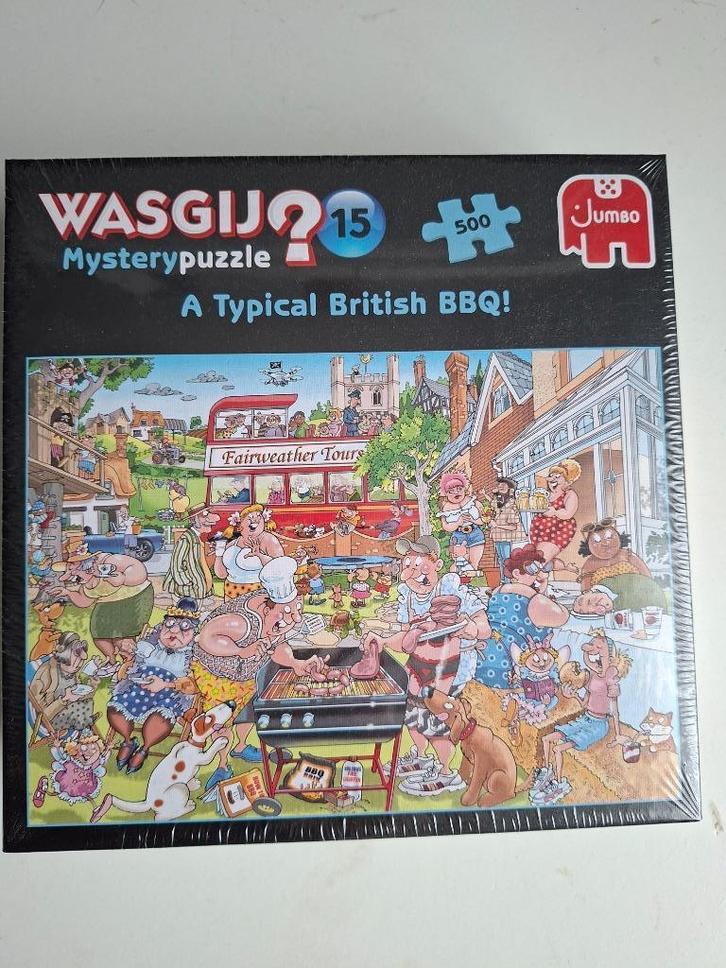 Wasgij? Mysterypuzzle no 15 - A Typical British BBQ! (500st), Hobby en Vrije tijd, Denksport en Puzzels, Zo goed als nieuw, Legpuzzel