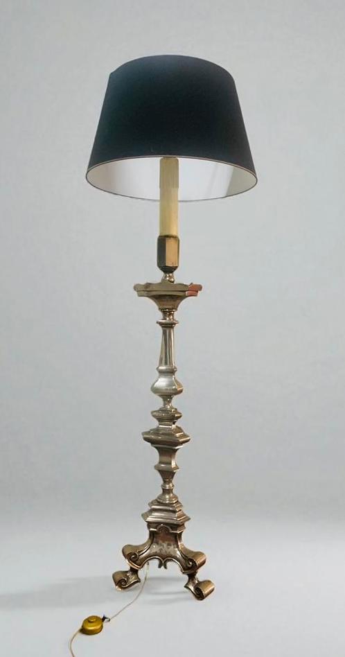 Massieve grote  barok vloerlamp - chroom, Huis en Inrichting, Lampen | Vloerlampen, Zo goed als nieuw, 150 tot 200 cm, Metaal