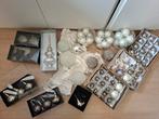 Kerstballen, kerstboomversiering wit/grijs/glas, Diversen, Ophalen of Verzenden, Gebruikt