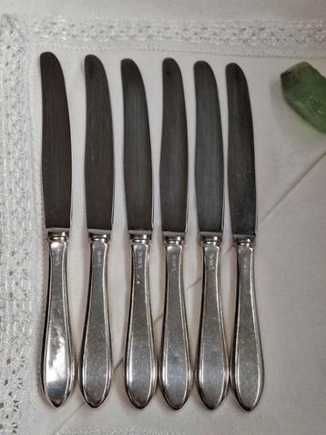 6 verzilverde dinermessen R Gero 90 puntfilet beschikbaar voor biedingen
