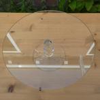 Glazen schaal met ronde platte bovenkant, Ophalen, Schaal, Rond, Glas