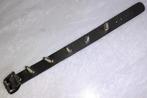 armband leder met spikes, Nieuw, Leer, Zwart, Verzenden