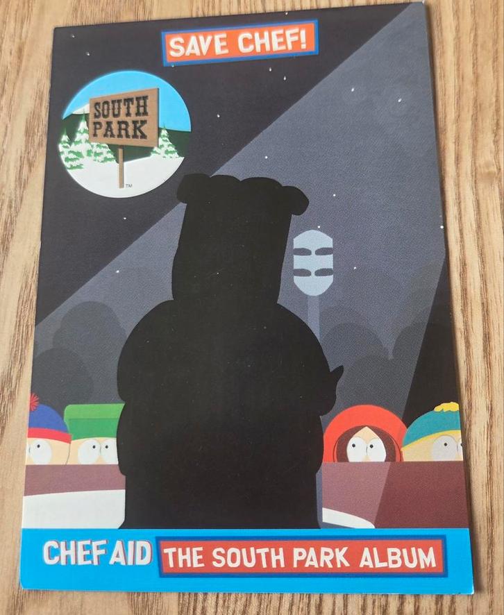 Chef Aid: The South Park Album - 1998, Verzamelen, Ansichtkaarten | Themakaarten, Ongelopen, 1980 tot heden, Sterren en Beroemdheden