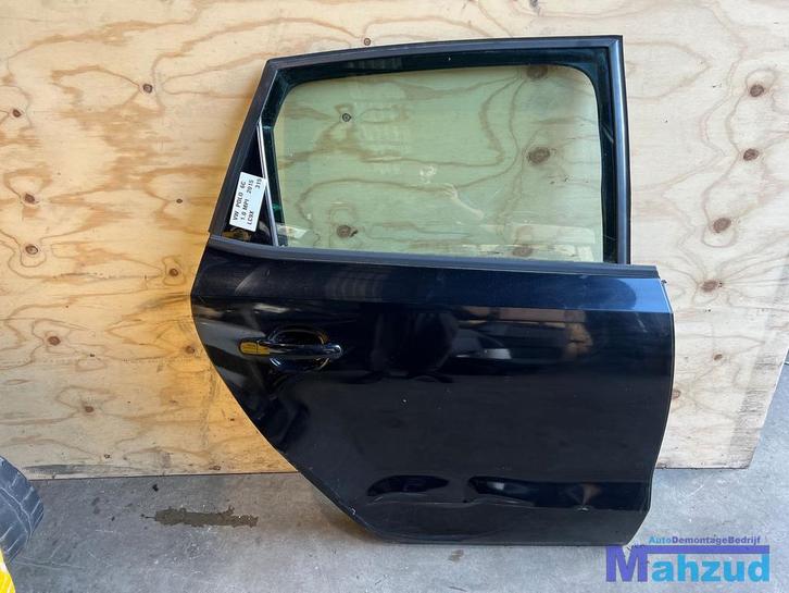 VW POLO 6C 6R Zwart LC9X Rechts achter deur portier 2009-201, Auto-onderdelen, Carrosserie en Plaatwerk, Deur, Volkswagen, Gebruikt