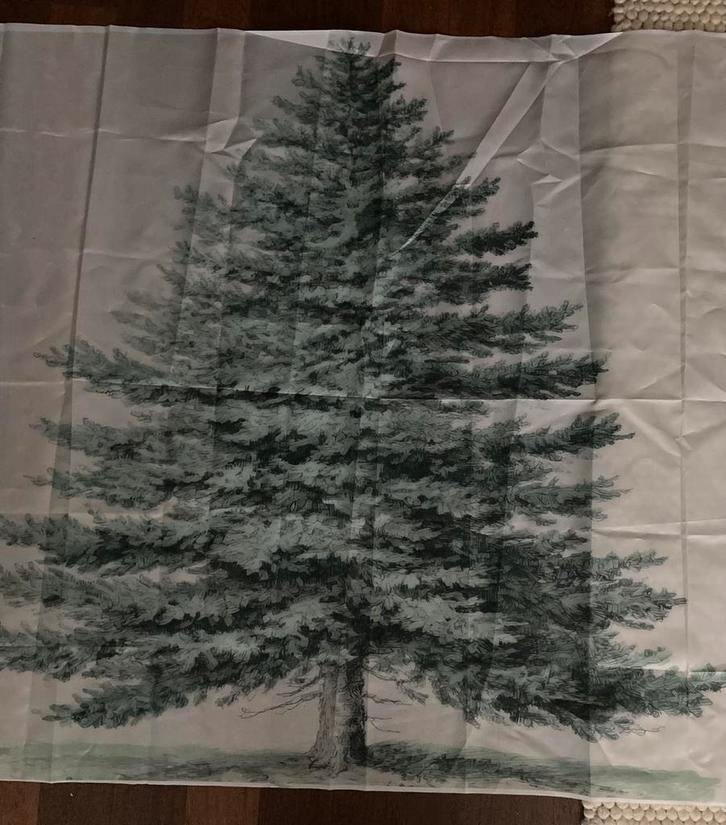 Kerstboom kerst print wit wanddoek groot 170x110cm Nieuw, Diversen, Kerst, Nieuw, Ophalen of Verzenden