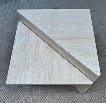 Vintage travertin up/up tafel beschikbaar voor biedingen
