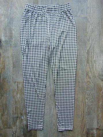 Lange legging broek zwart wit Pied-de-Poule ruitje maat XL beschikbaar voor biedingen