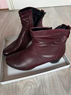 NIEUW; lederen donkere rode laarsjes maat 42, Ophalen of Verzenden, Nieuw, Rood