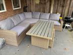 Lounge set - Goed onderstel, nieuwe kussenhoezen nodig, Ophalen, 5 zitplaatsen, Gebruikt, Loungeset
