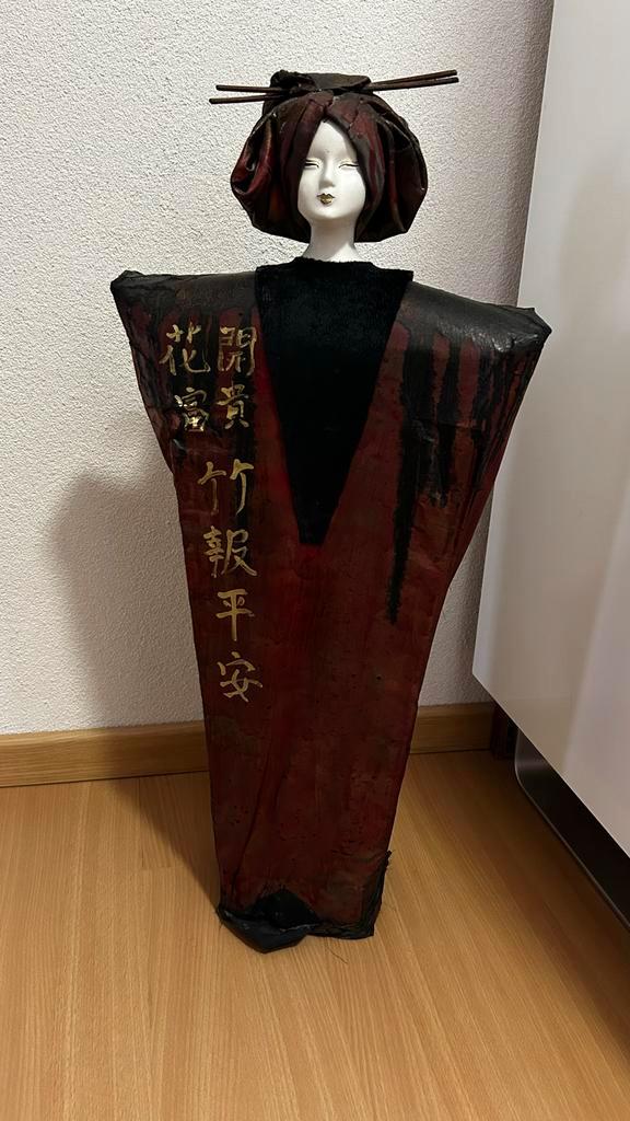 Decoratieve Geisha Pop chineese japanse vrouw, Antiek en Kunst, Kunst | Beelden en Houtsnijwerken, Ophalen of Verzenden