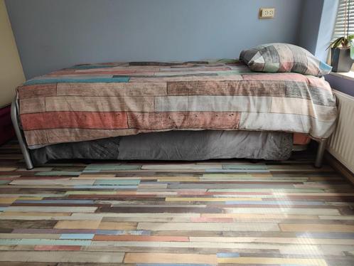 Onderschuifbed logeerbed studentenkamer ZGAN incl matrassen, Huis en Inrichting, Slaapkamer | Bedden, Zo goed als nieuw, Eenpersoons
