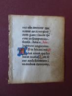 miniatuur Getijdenboek manuscript perkament 3, Italie 1400, Verzenden