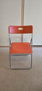 6 Ikea Design klapstoelen by Niels Gammelgaard oranje zilver, Huis en Inrichting, Stoelen, Gebruikt, Overige kleuren, Design, Ophalen of Verzenden