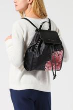 Ted Baker rugtas zwart groot bloemenprint mooie accenten, Verzenden, 25 tot 40 cm, Nieuw, Waterdicht