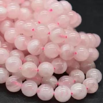 Streng echte Rozenkwarts edelsteen kralen 8 mm beschikbaar voor biedingen