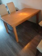 Uitschuifbare eiken eettafel, Huis en Inrichting, Tafels | Eettafels, Ophalen, 100 tot 150 cm, Eikenhout, Zo goed als nieuw