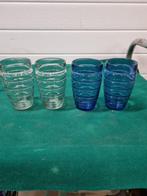 Drink glazen vintage dik glas vier stuks, Verzamelen, Glas en Borrelglaasjes, Ophalen of Verzenden