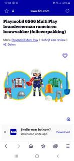 Playmobil 6566 Multi Play brandweerman romein en bouwvakker, Kinderen en Baby's, Speelgoed | Playmobil, Nieuw, Ophalen of Verzenden