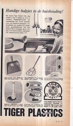 Retro reclame 1962 Tiger Plastics afwasteiltje stofblik, Ophalen of Verzenden, Huis en Inrichting