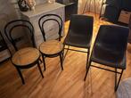 4 prachtige eetkamerstoelen., Huis en Inrichting, Stoelen, Ophalen, Gebruikt, Bruin, Leer