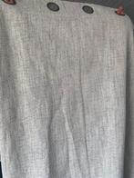 Gordijnen met stok - 2 grey curtains, Ophalen of Verzenden, Grijs, 200 cm of meer, 200 cm of meer