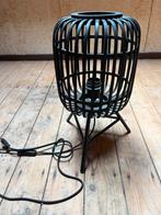 Leuke bamboe tafellamp zwart nieuwstaat, Huis en Inrichting, Ophalen, Overige materialen, Zo goed als nieuw, Boho, stoer, landelijk, industrieel