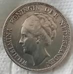 1 Zilveren gulden Wilhelmina 1924, Postzegels en Munten, Munten | Nederland, 1 gulden, Zilver, Ophalen of Verzenden, Koningin Wilhelmina