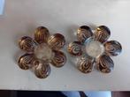 2 Bloemen Kaarshouders, Huis en Inrichting, Woonaccessoires | Kandelaars en Kaarsen, Ophalen