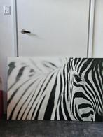 Print Canvas Zebra, Huis en Inrichting, Woonaccessoires | Schilderijen, Tekeningen en Foto's, Ophalen, 100 tot 125 cm, 75 cm of meer