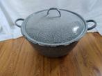 Emaille wasketel grijs rond 44 cm en 22 hoog, Antiek en Kunst, Antiek | Emaille, Ophalen of Verzenden