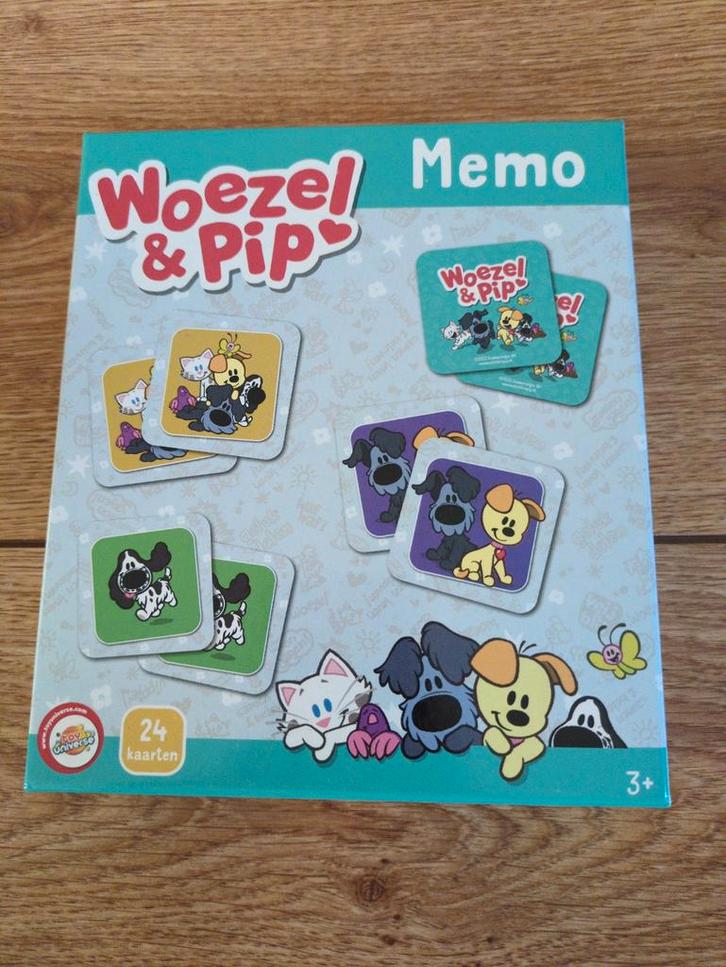 Wooezel & Pip Memo, Hobby en Vrije tijd, Gezelschapsspellen | Bordspellen, Nieuw, Een of twee spelers, Drie of vier spelers, Reisspel
