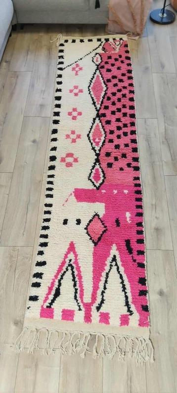 Berbertapijt 195 x 100 Boho nieuw wollen kleed loper trap beschikbaar voor biedingen