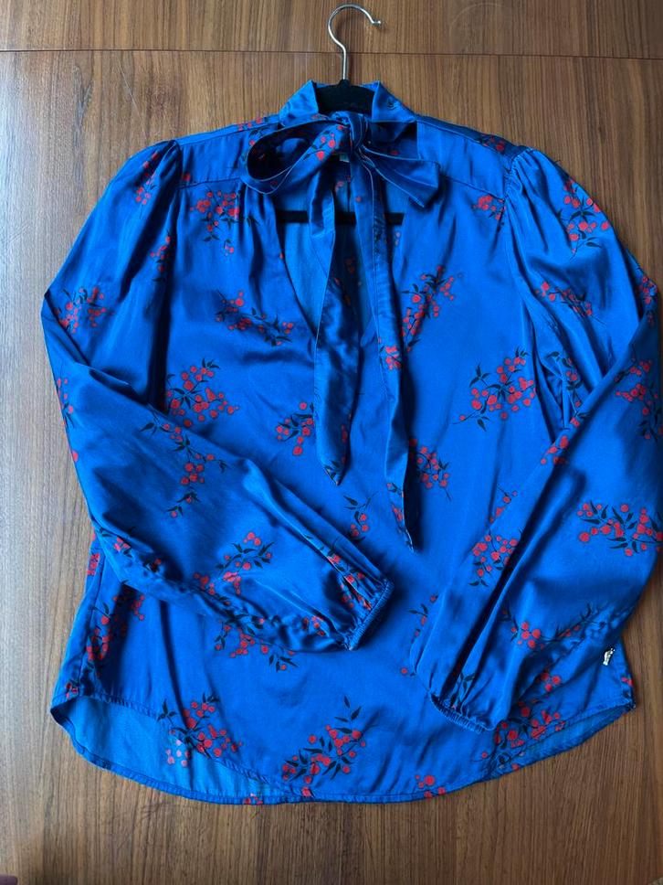 Fabienne Chapot Zijden Blouse S - Perfecte Staat!, Kleding | Dames, Blouses en Tunieken, Zo goed als nieuw, Maat 36 (S), Blauw