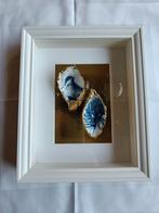 Oesterschelp kunst met decoupage en bladgoud, Ophalen of Verzenden