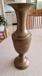 2 antieke koperen gegraveerde vazen, Antiek en Kunst, Ophalen of Verzenden, Koper