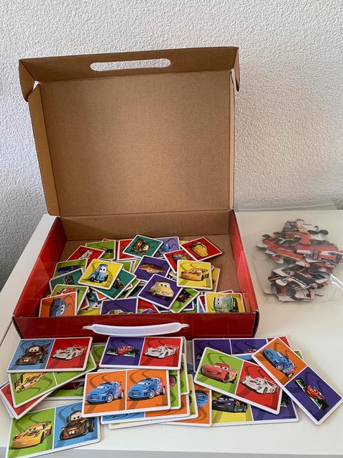 Cars pakket. Verschillende puzzels, memory, Domino., Kinderen en Baby's, Speelgoed | Kinderpuzzels, Zo goed als nieuw, Meer dan 50 stukjes