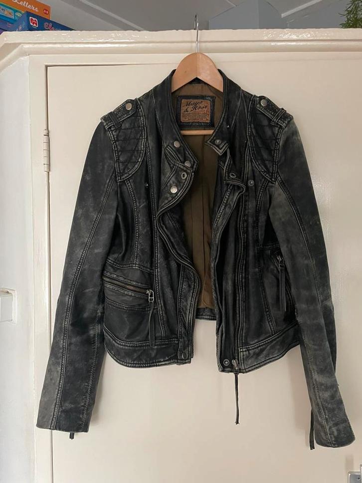 Mays & Rose leren jasje, mt S, Kleding | Dames, Jasjes, Kostuums en Pakken, Gedragen, Jasje, Maat 36 (S), Ophalen of Verzenden
